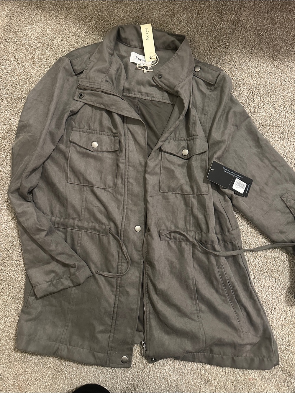 Kori Women's Olive Utility Drawstring Jacket